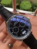 Armbandsur Luxury Mens Automatic Mechanical Watch Rostfritt stål Sport Black Brown Leather Pilots Watches 43mm