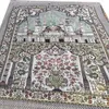 Muzułmański dywan kocowy dywan z frędzlami islamski mat qibla koc przenośny haft haftowy dekoracja 70x110cm 240403