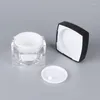 Bouteilles de rangement 30 g de forme carrée en acrylique en plastique bouteille de pot en étain pour les yeux sérum / jour de nuit / masque Essence / hydratant / gel cosmétique
