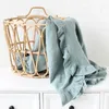 Cobertores Ruffle Muslin Baby Blanket para Born Swaddle Wrap Receiving Infant Stuff Bath Toard Bedding Quilt