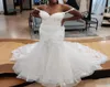 2020 Africain Sweetheart Sirène Robes de mariée en dentelle Appliques Sweep Train Robe Bridal Plus Vestido de Novia6221525