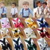 Clip de harnais de bains Clip Bowtie Colorful Tie Suit Mode Sous-suspenders Beau