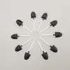Spoons 50Pcs Funny Black Plastic Cake Spoon Disposable Ice Cream Scoop Pudding Dessert Shovel-shaped Tableware Creative Party Supplies