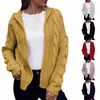 Pulls de veste en toison chaude cardigan cardigan manche décontractée à manches longues ouvertes sur les mollets de temps à capuche