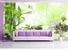 Wallpapers Custom 3d Wallpaper Bamboo Lotus Reflection Cobblestone Backdrop Po Room Modern