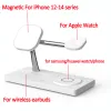 شواحن 7 في 1 30W الشاحن اللاسلكي المغناطيسي السريع Stand Macsafe لـ iPhone 14 13 12 Pro Max Apple Samsung Watch Station Airpods Station