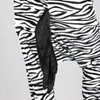 Home Clothing Kigucos Cartoon Zebra Pijama All in One z kapturem z kapturem dla dorosłych kobiety Pielężenie dla zwierząt piżamą