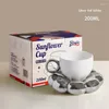 Tasses à café tasse avec cuillère apparence de grande valeur et conception de la soucoupe