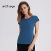 Active Shirts Sports Top Women's Half Sleeved Thin Cover Shirt Round Neck T-shirt Breathable Quick Drying Fitness Yoga Short Running
