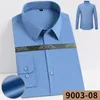 Men's Dress Shirts 2024 Mens Shirt Solid Stretch Long Sleeved Bamboo Fiber Quality Male Social Office Business Regular Fit