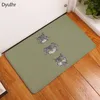 Mattes de bain Dyuihr Rectangle Transfert thermique Flanelle Yoga Animal Mat d'impression numérique Foot Kitchen Absorbant Nonlip Absorbant