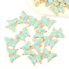 Charms 10Pcs/Lot Fashion Simple Alloy Color Enamel Butterfly Charm Delicate Pendant For DIY Earrings Necklace Jewelry Accessories