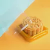 Retire os recipientes 100 PCs Lua Caixa de bolo embalando Biscoitos de embalagem de embalagens de embalagem de pão de pão de plástico