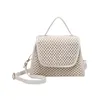 Sac à cordon sac à main sacs femmes d'été Roard Wild Messenger Messager Small Square Handmade Woven Beach Bolso Mujer