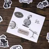 Presentförpackning 46 st mini Box Stickers Retro Vintage Handbook Material Supplies Sying Arts Decorative Packing Scrapbooking Cut Sticker 4cm