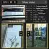 Naklejki na okno Sprzedaż srebrnej izolacji Film Słoneczny Odblaskowy jednokierunkowy naklejka do domu i dekoracji biura o długości 100 cm
