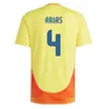 24 25 Colombia #10 James Soccer Jerseys fans Player National Team 2024 2025 Yellow Home Red Away #9 Falcao #11 Cuadrad Guarin Valderrama Football Shirt Uniform