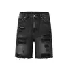 Heavy Weight Washed Black Men Women High Quality Multiple Pockets Shorts