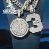 Anpassade VVS Moissanite Diamond Hip Hop Ice Out Custom Letter Number Pendant S Sier Jewelry for Men