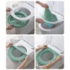 Toilet Seat Covers Washable Pad With Handle Winter Plush Closestool Thicker Cover Soft Warm Thicken Cushion Bathroom Mat Decor