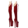 Dance Shoes Auman Ale 23CM/9inches PU Upper Sexy Exotic High Heel Platform Party Women Boots Pole 127