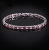 New Trendy White Gold Plated Square CZ Tennis Braclet for Girls Women for Party Wedding Gift for Friend4526617