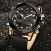 Naviforce Wristwatches Brand Luxury Men Analog Digital LeatherSportsWatch