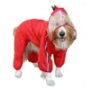 Abbigliamento per cane impermeabile impermeabile per animali domestici con cappuccio abiti alla moda per camminare in corsa portatile