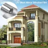 Fensteraufkleber Silber Einweg statischer Film PVC-Material UV Blockierende Privatsphäre DIY Tint Mirror Shielding Sunshade