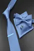 MEN039S TIE BOWTIE SET LUXURY Business Worker Blue Black Color Silk Polyest