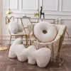 Cuscino morbido decorazione per la casa comfort lancio di peluche decorativo per divano sedia bianca adorabile decorazione della camera per bambini