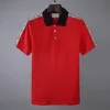 Designer Polo Men de luxe Polos Casual Mens T-shirt Snake Bee Lettre imprimé broderie Fashion High Street Man Tee 0001