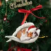 Dekorativa figurer 2024 Soving Angel Dog Christmas Funs Pendant Cartoon Hanging Party Decorations Boots Decoration 4