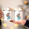 マグカップ化されたママリトルプリンセスエナメルカップ印刷された名前マグパーソナライズされたギフトコーヒーカップとドロップ珍しいお茶