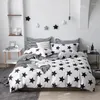 Bedding Sets Cotton Moda Simples Conjunto de cama Linha de linho nórdico lampe de tampa de lençol para colaboração para travesseiros têxteis domésticos