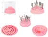 Hele nieuwe 48 holes nageldrill bit houder tentoonstelling standaard display met acryl cover pro nail art container opslagbox manic1422966