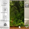 Shower Curtains Nature Scenery Curtain Tropical Jungle Plant Waterproof Bath Forest Waterfall Landscape Bathroom Decor With Hooks