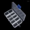 Storage Bottles Clear Compartments Plastic False Tips Box