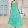 Casual Dresses Women's Fashion Plaid Sexy Versatile Bow Sundress Long Suspender Dress Cocktail Summer For Women