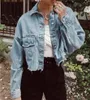 Spring Autumn Denim Women Long Sleeve Boyfriend Style Casual Be Jean Jacket Lady Vintage Button Crop Top Coat Y2010123156187