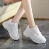 Chaussures décontractées Autumn Women's Little White 2024 Lacet Up Up Sports Dad Dad Shoe Platform Sneakers Zapatos Para Mujeres Tennis