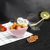 Wegwerpbekers rietjes 20 pak voedselkwaliteit doorzichtige plastic dessert tuimelaar voor mousse cup pudding party benodigdheden t21c