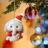 Figurine decorative 2024 Decore natalizio Mini Ornamenti Animali Ornamenti Creazione Casa Decorazione per la casa Babbo Natale Snowman Regali Elk Fornitura