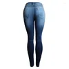 Jeans femininos 2024 roupas de moto com orifícios elásticos finos e elásticos e finos calças lápis de cintura
