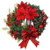 Flores decorativas grinaldas de Natal de 16 polegadas com choras de velas de velas de velas de velas lideradas