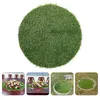 Dekorativa blommor sängkläder manhål täckdekoration gräsmatta rund matta plastsimulering gräs placemats