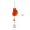 Decoratieve beeldjes Crystal Amber Wind Chime Star Moon Light Catcher Pendant Ball Kleurrijke kralen Hangende drop Garden Raam bruiloft