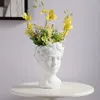 花瓶の彫像花瓶ヘッドポット樹脂彫刻ジューシーなサボテンコンテナペンホルダー