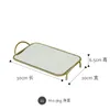 Plates Brass Color Mirror Tray European-style Binaural Storage Home Desktop Living Room Decoration Accessories