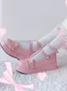Sapatos de vestido estilo japonês lolita mary janes feminino em forma de coração doce kawaii plataforma feminina redonda designer fofo 2024
